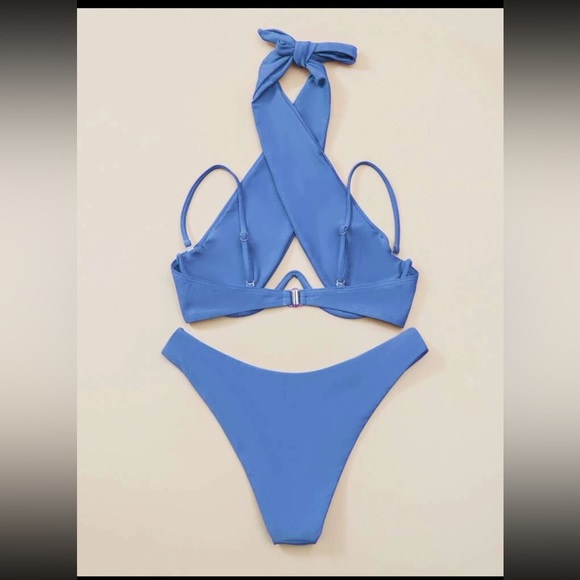 NEW. Cross Halter Underwire Bikini Swimsuit - Picture 2 of 7
